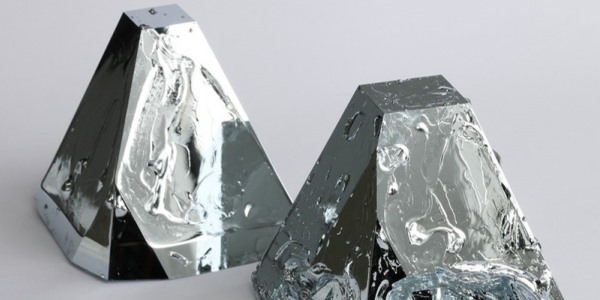 Das Bild zeigt Gallium Kristalle