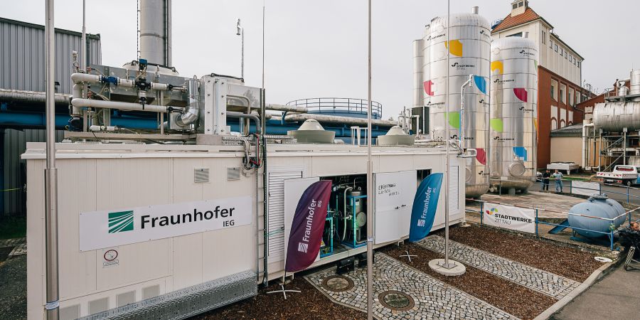 Das Bild zeigt die neue Versuchsanlage in Zwittau.