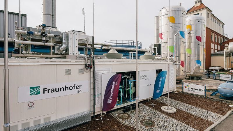 Das Bild zeigt die neue Versuchsanlage in Zwittau.