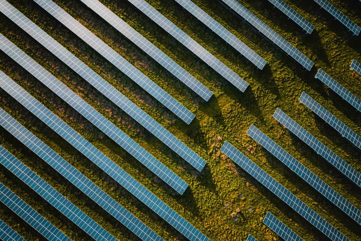 Photovoltaik-Anlage von oben